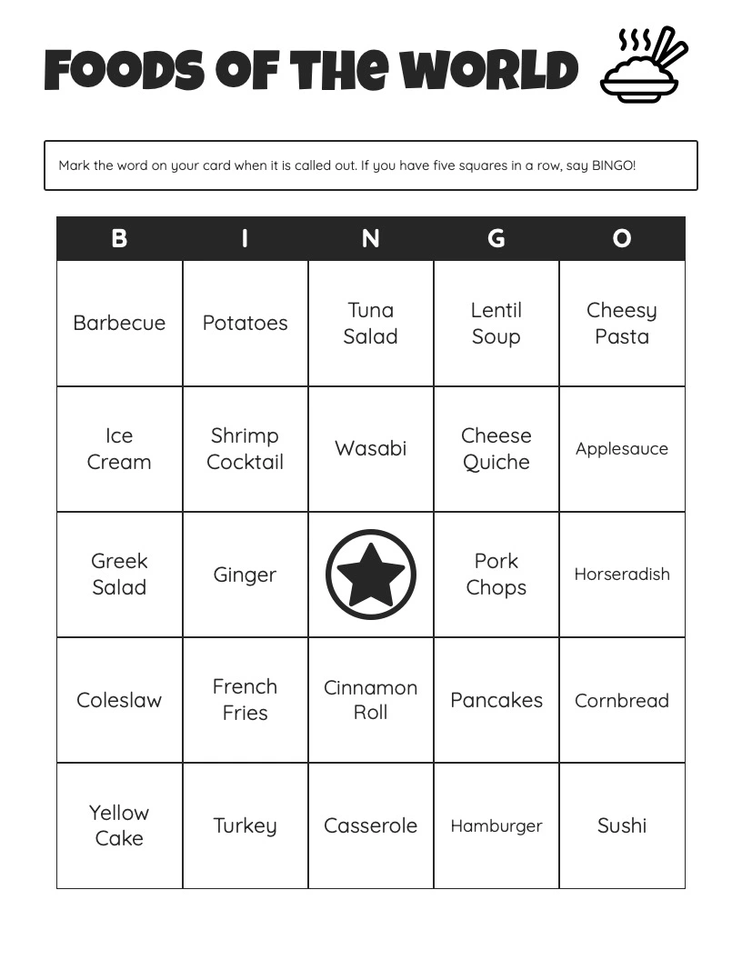 Screenshot of My Bingo Maker interface showing a bingo card
