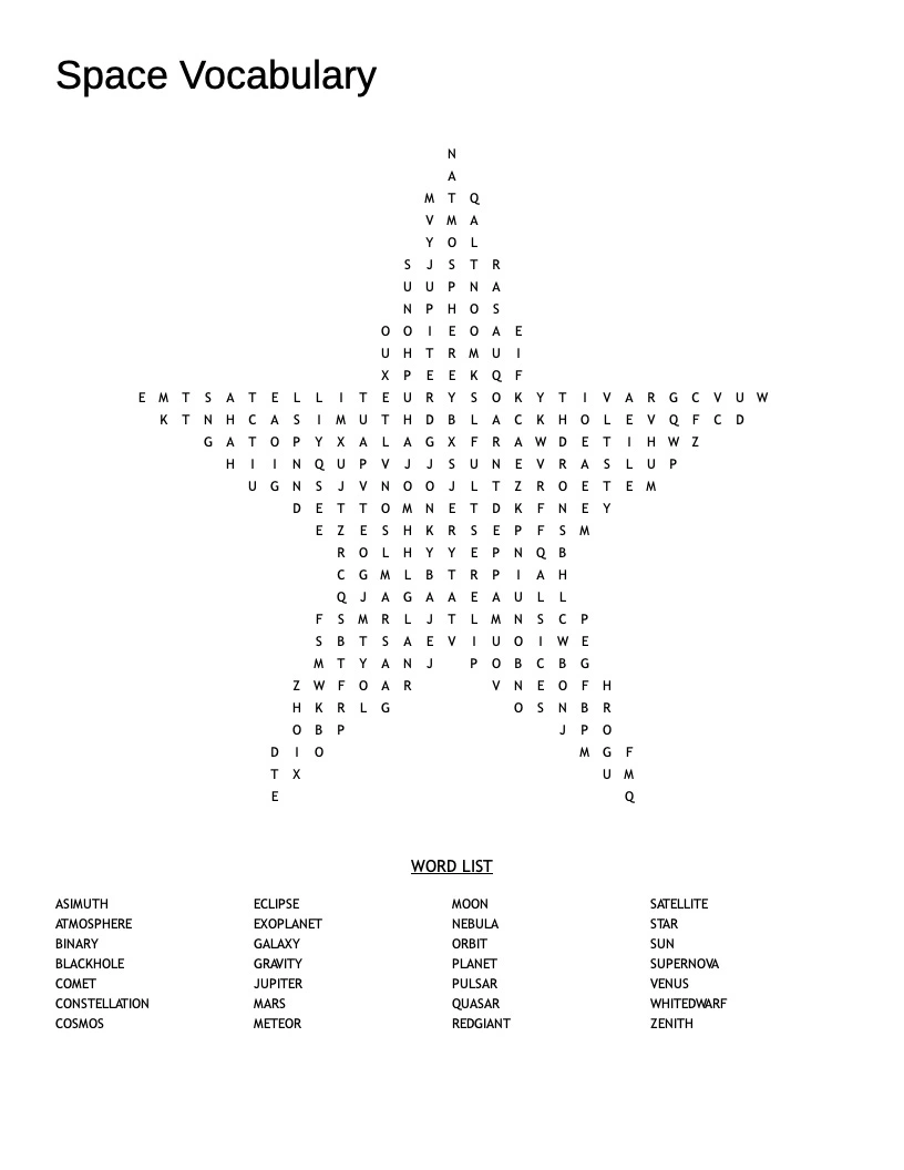 Screenshot of My Word Search interface showing a custom shaped puzzle